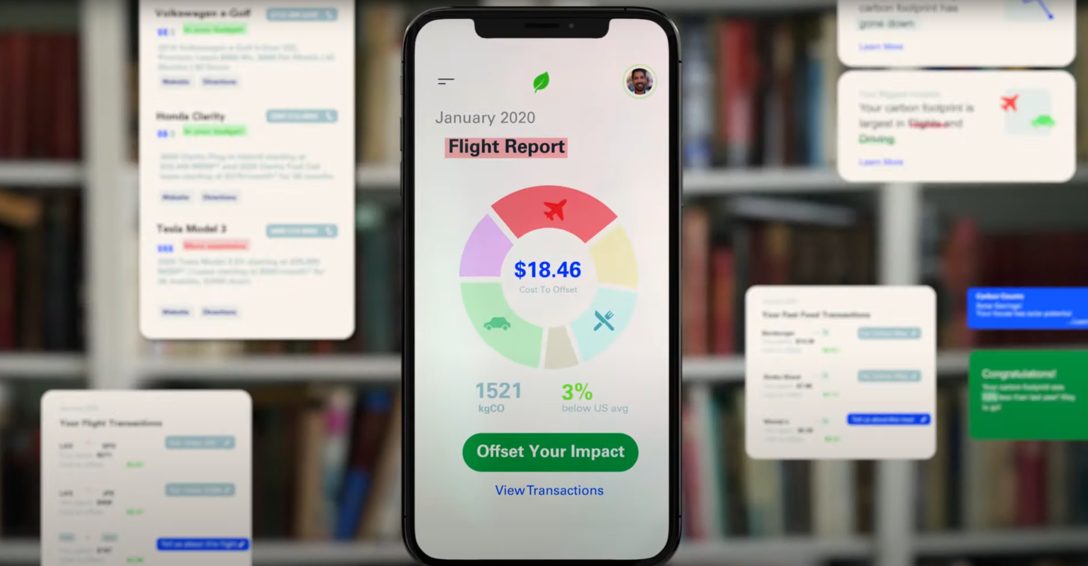 App interface mockup