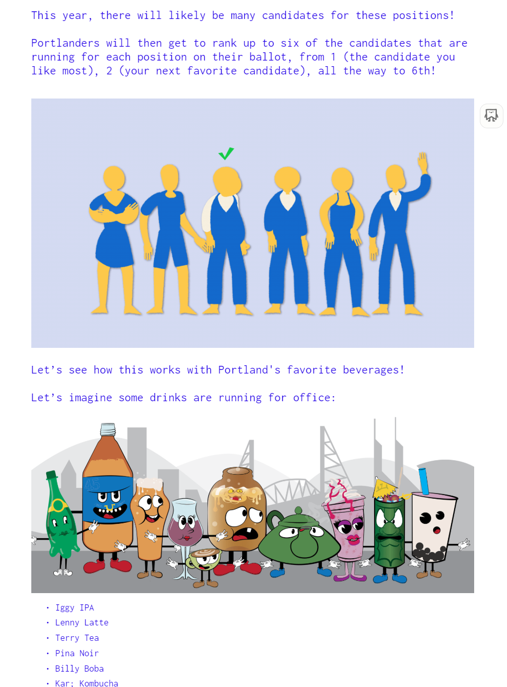 Website - voting method comparison